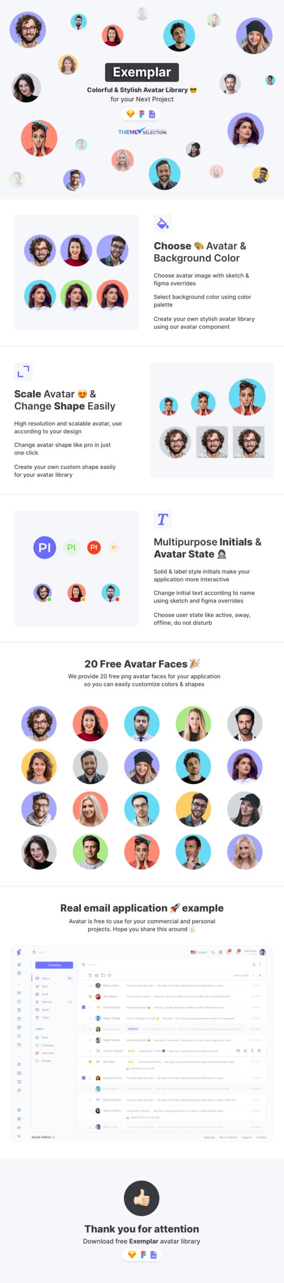 Exemplar Free Avatar Library