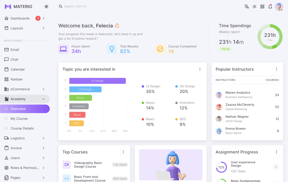 materio bootstrap admin template