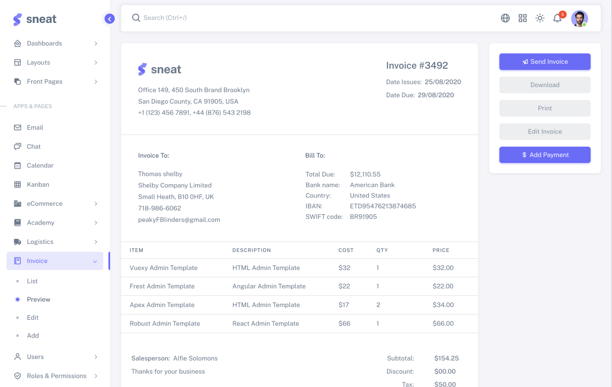 sneat vuetify vuejs laravel admin template