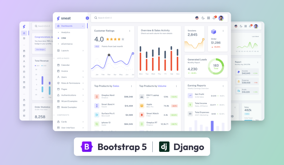 sneat django admin template