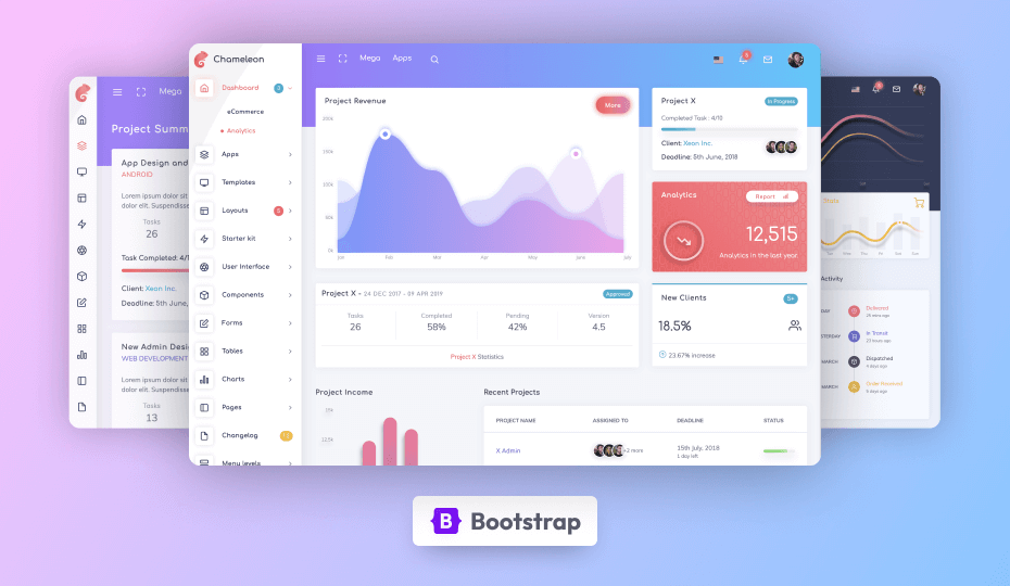 Chameleon Admin – Modern Bootstrap WebApp & Dashboard HTML Template Image