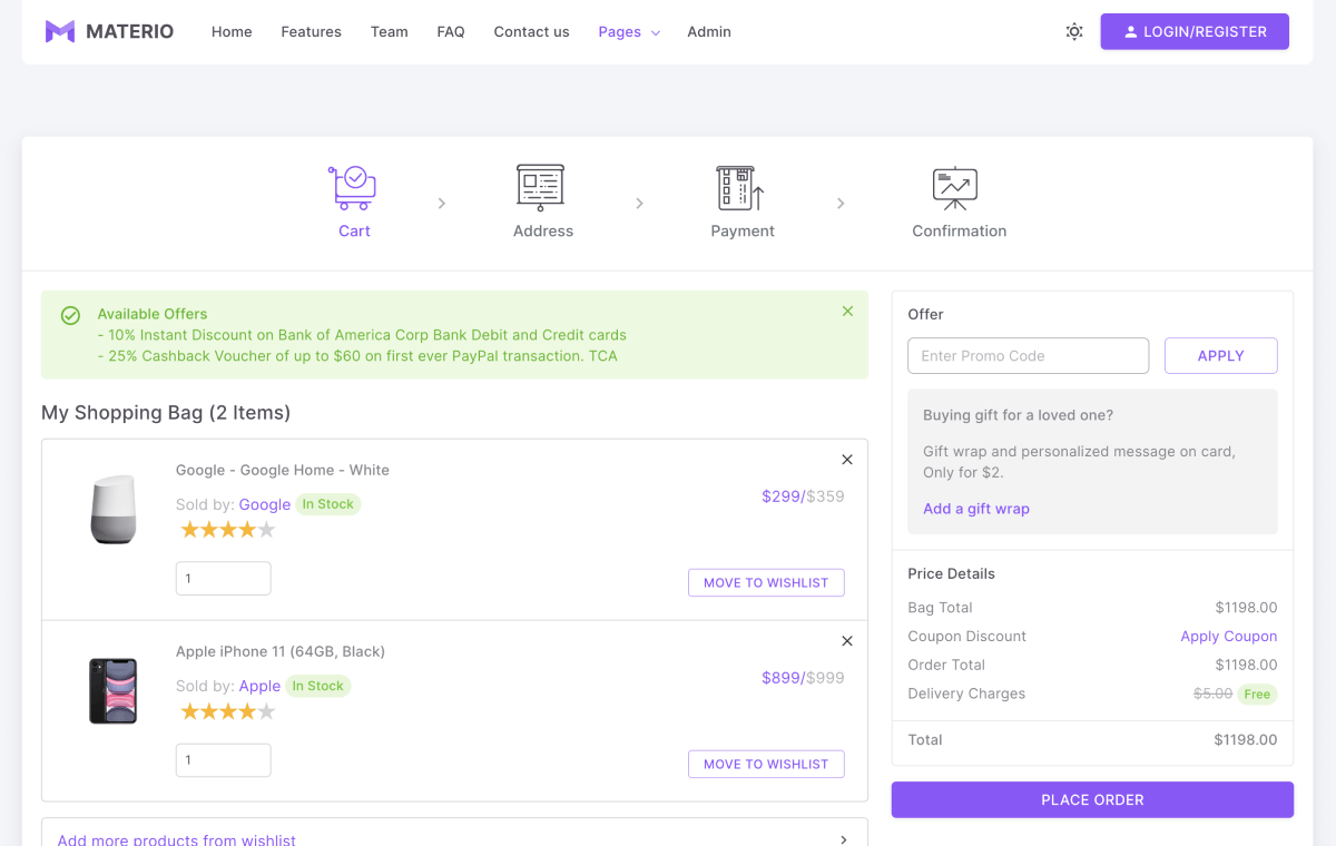 Materio Bootstrap Admin Template
