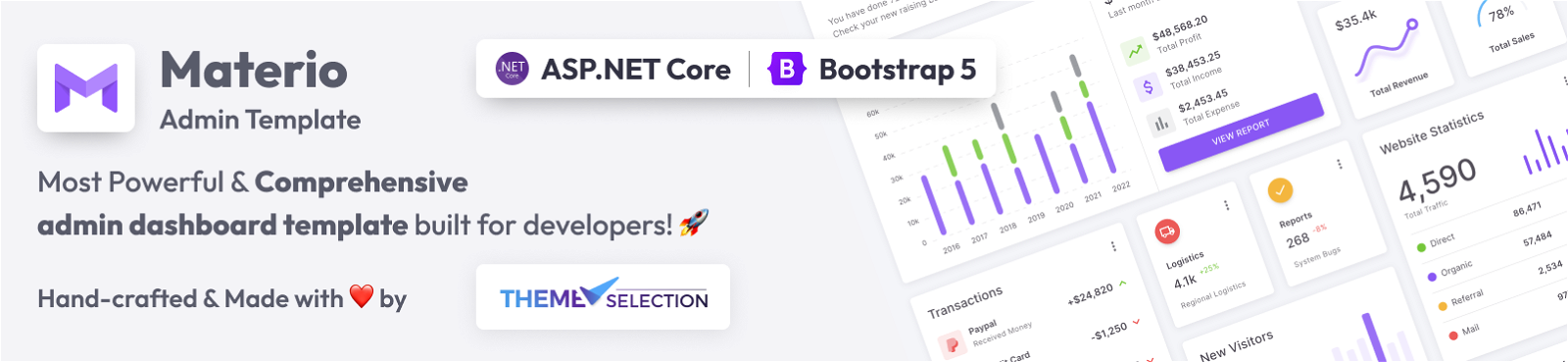 materio Asp NET Core admin template