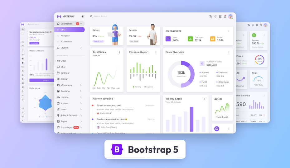 Materio Bootstrap Admin Template