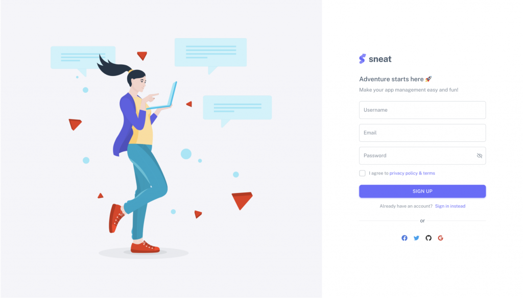 Sneat Figma Dashboard UI Kit
