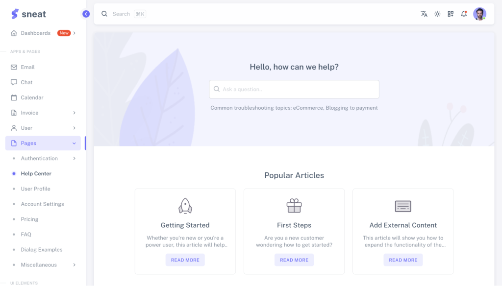 sneat vuetify vuejs admin template