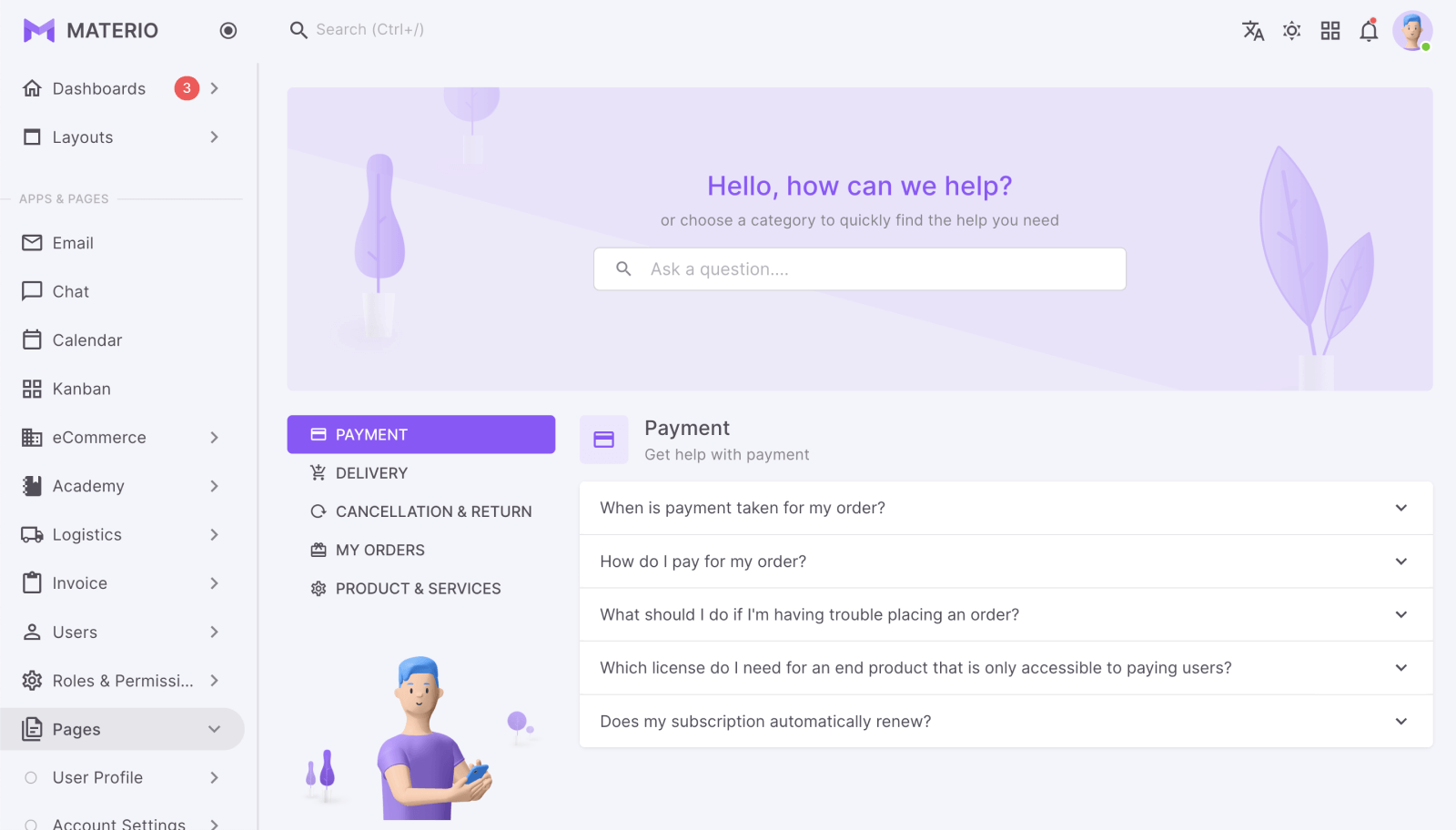Materio bootstrap admin template