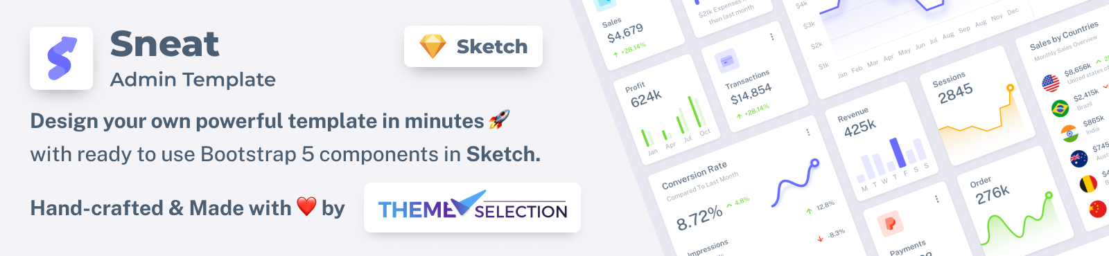 Sneat sketch admin dashboard ui kit