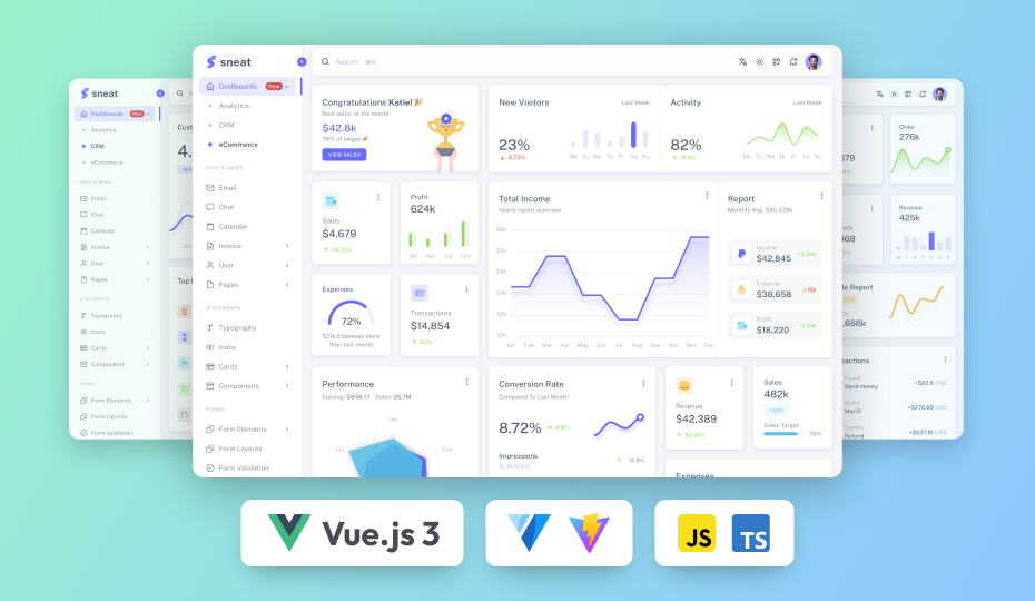 sneat vuetify vuejs admin template